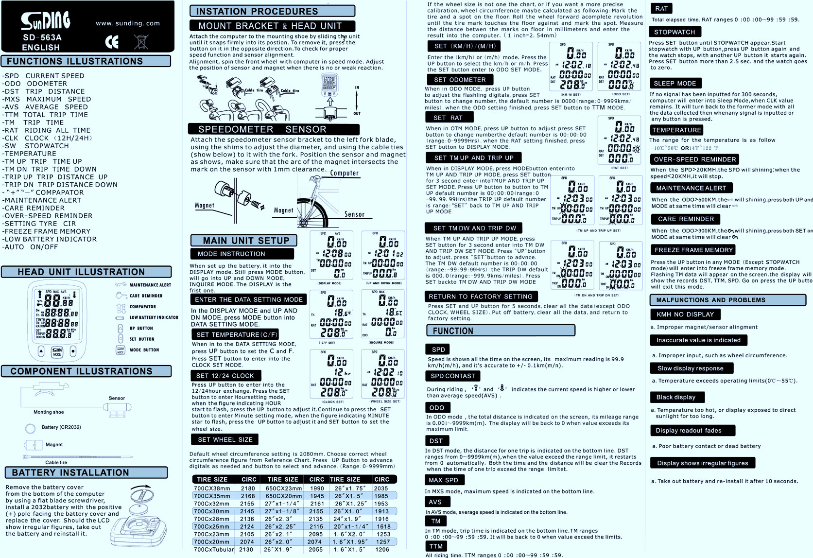 Echo T3 Cycle Computer Manual